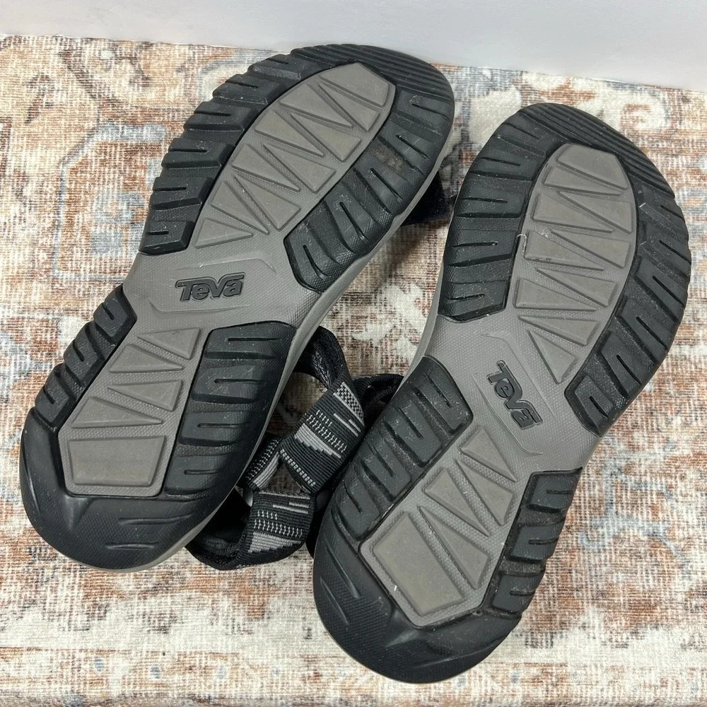 Teva Hurricane XLT2 Sandals Mens 10 Black Gray Hook Loop Hiking‎ Quick Dry